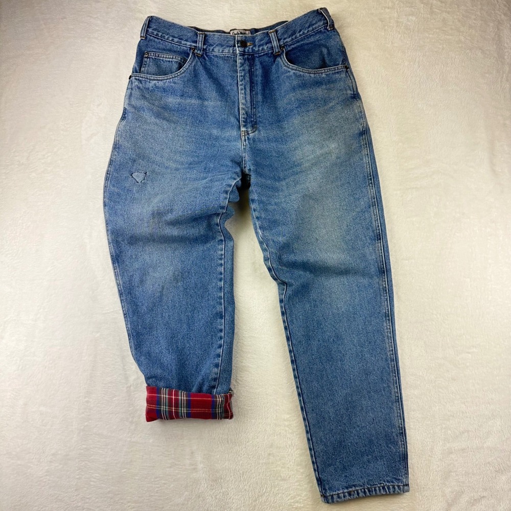 Guide Gear Jeans Mens Flannel Lined Straight 36x30 Blue Workwear VTG Denim‎